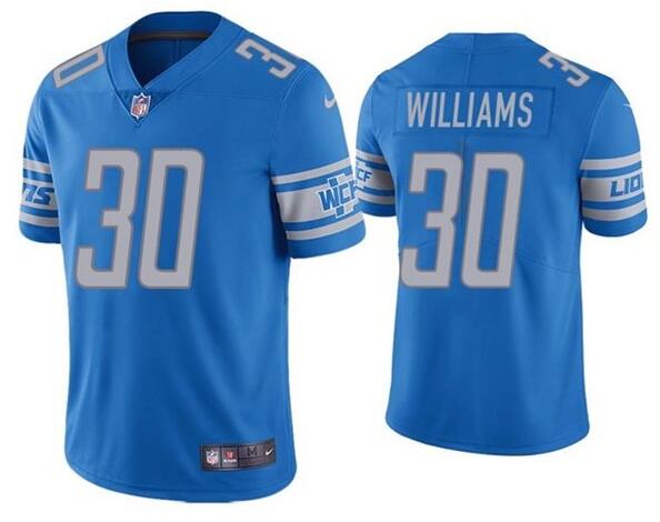 Nike Lions 30 Jamaal Williams Blue Vapor Untouchable Limited Jersey