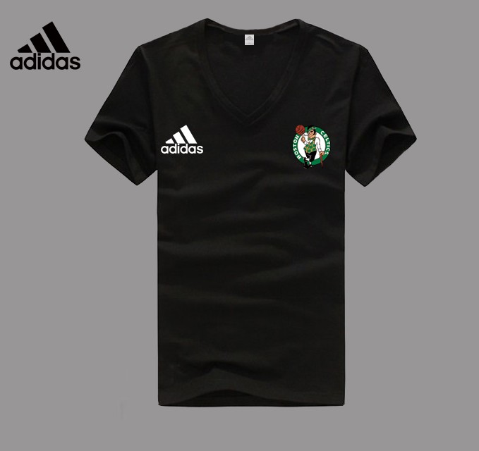 Adidas Boston Celtics black V-neck T-shirt