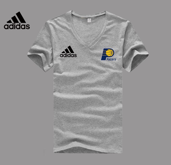 Adidas Indiana Pacers grey V-neck T-shirt