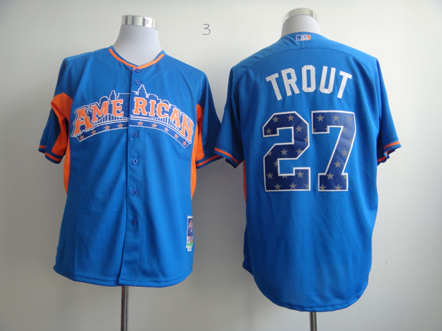 Angels 27 Trout blue 2013 All Star Jerseys