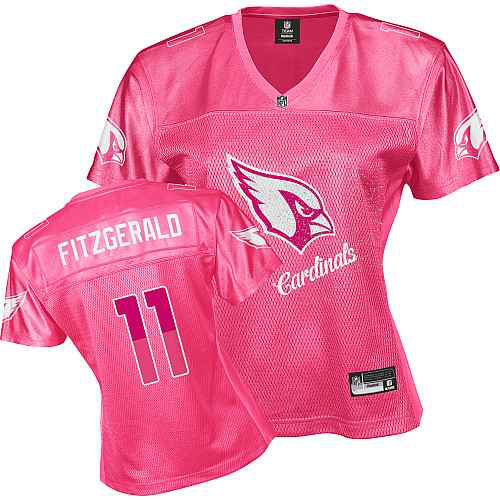 Arizona Cardinals 11 FITZGERALD pink Womens Jerseys