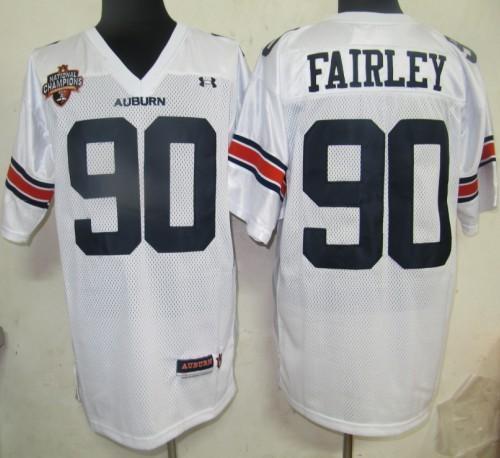 Auburn Tigers 90 Fairley white Jerseys