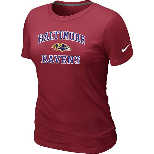 Baltimore Ravens Women's Heart & Soul Red T-Shirt
