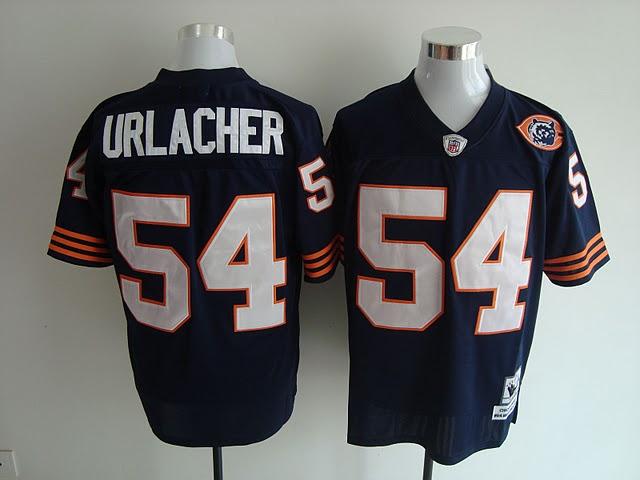Bears 54 Brian Urlacher Blue Big Number Jerseys