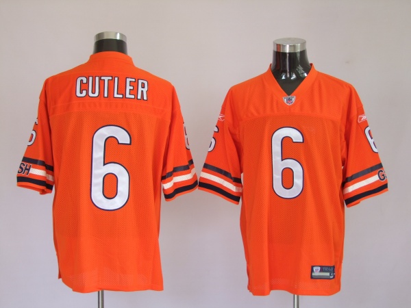 Bears 6 Jay Cutler Orange Jerseys