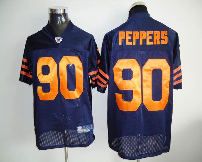 Bears 90 Julius Peppers Blue Orange Number Jerseys
