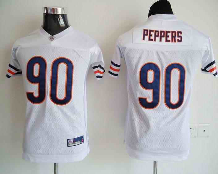 Bears 90 Pepper white kids Jerseys