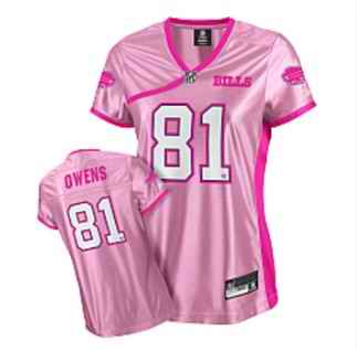 Bills 81 Owens pink women Jerseys