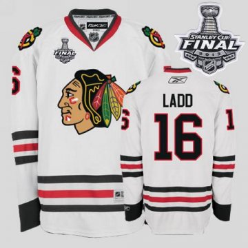 Blackhawks 16 Andrew Ladd White With 2013 Stanley Cup Finals Jerseys