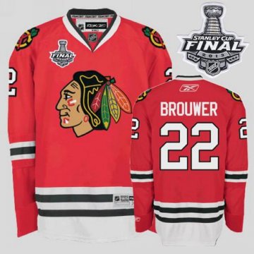 Blackhawks 22 Troy Brouwer Red With 2013 Stanley Cup Finals Jerseys