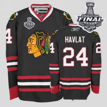 Blackhawks 24 Martin Havlat Black With 2013 Stanley Cup Finals Jerseys