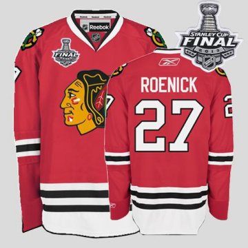 Blackhawks 27 Jeremy Roenick Red With 2013 Stanley Cup Finals Jerseys