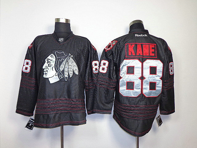 Blackhawks 88 Kane Black new style Jerseys