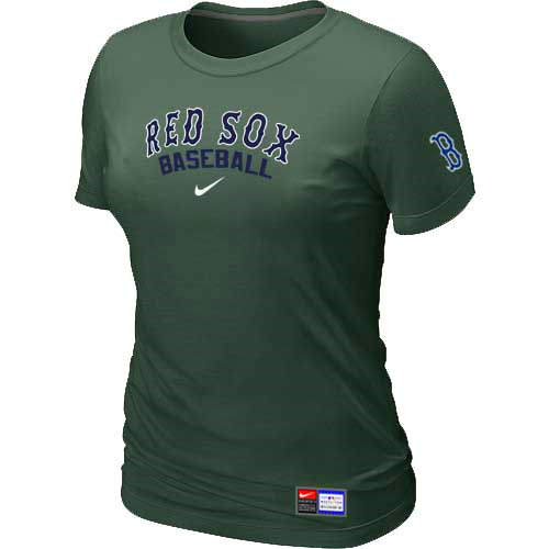 Boston Red Sox Nike Women's D.Green Short Sleeve Practice T-Shirt
