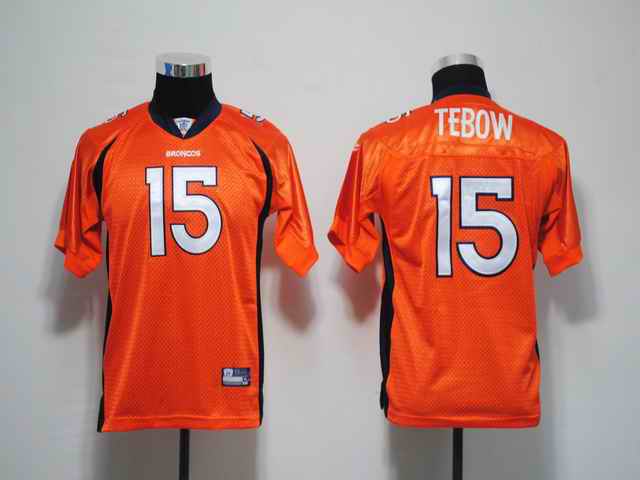 Broncos 15 TEBOW orange kids jerseys