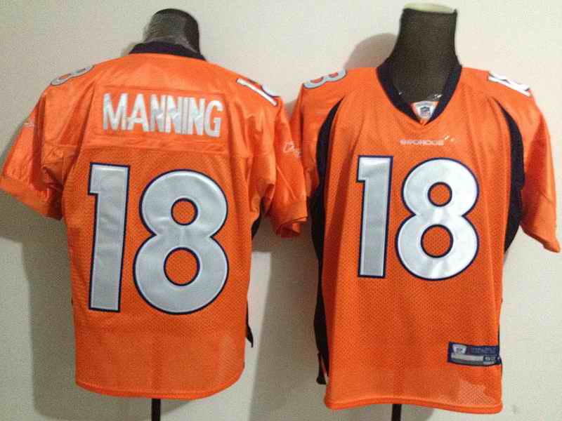 Broncos 18 MANNING orange jerseys