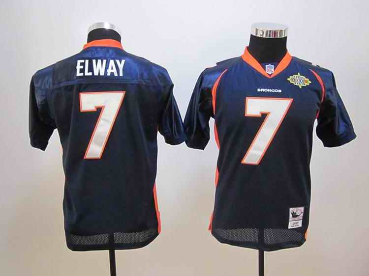 Broncos 7 Elway blue kids Jerseys