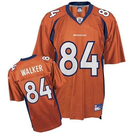 Broncos 84 Walker Orange Jerseys