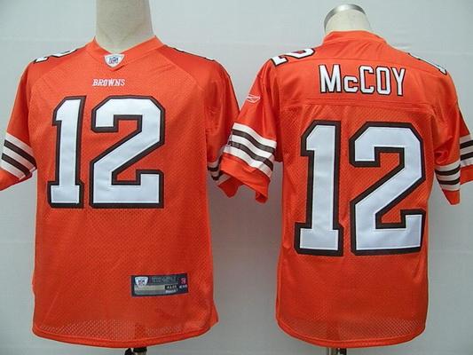 Browns 12 Colt McCoy Orange Jerseys