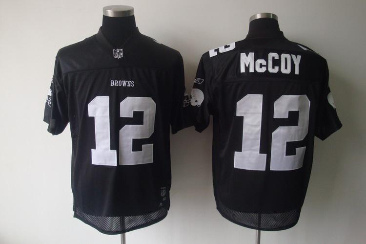 Browns 12 McCoy 2011 Black Jerseys