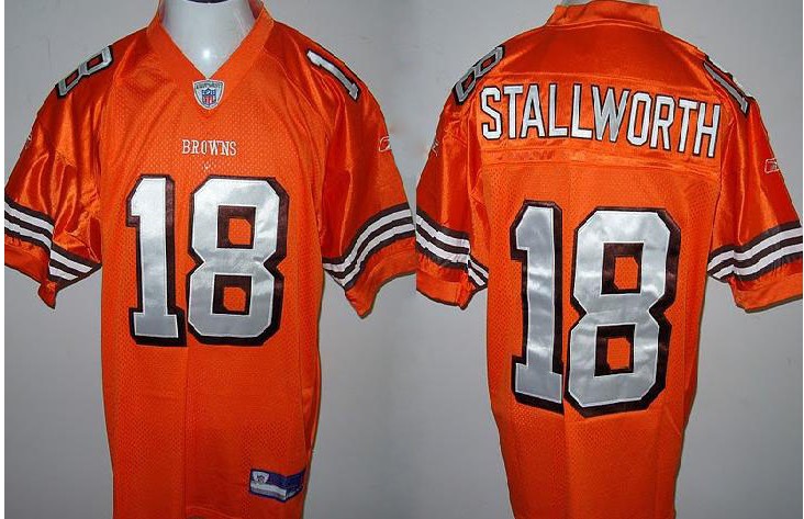 Browns 18 Donte Stallworth Orange Jerseys