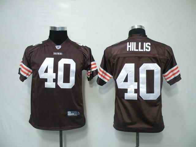Browns 40 Hillis brown kid Jerseys