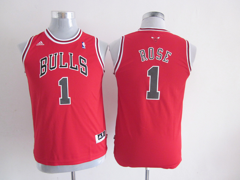Bulls 1 Rose Red Youth Jersey