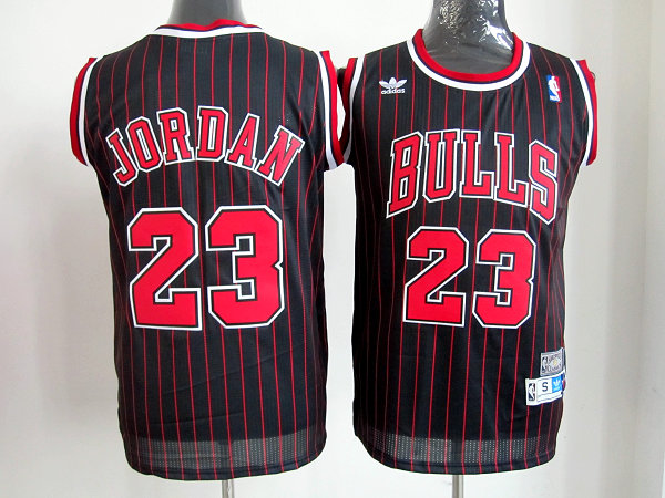 Bulls 23 Jordan Black Hardwood Classics Jersey