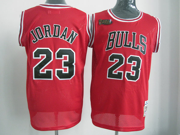 Bulls 23 Michael Jordan Red NBA Finals Jersey
