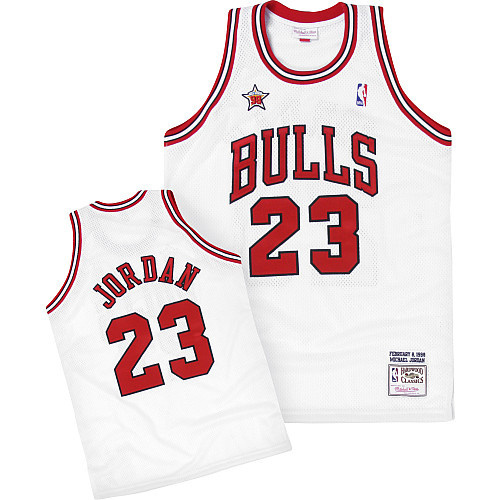 Bulls 23 Michael Jordan White Hardwood Classic Jersey