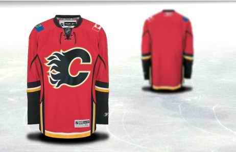Calgary Flames Men Customized Red Jersey