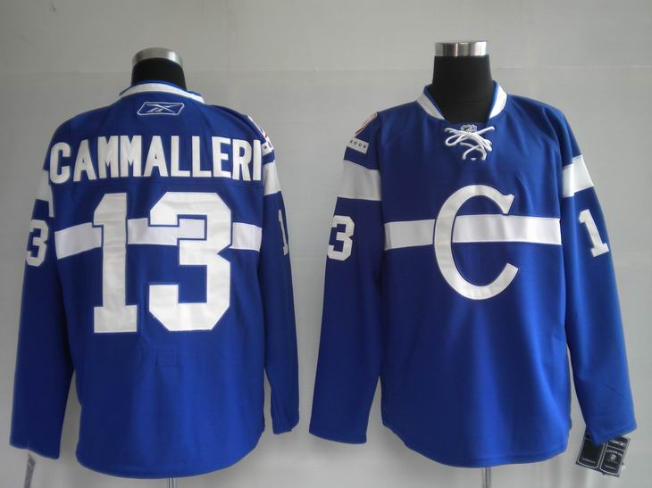 Canadiens 13 CAMMALLERI blue Jerseys