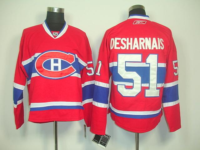 Canadiens 51 Desharnais red Jerseys