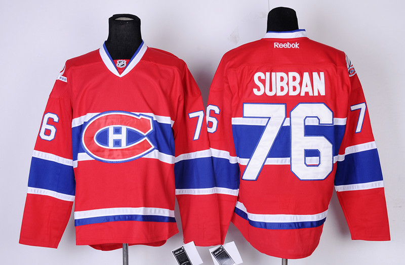 Canadiens 76 Subban Red CH Jerseys