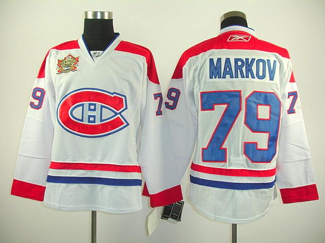 Canadiens 79 Markov white CH 2011 Heritage Classic Jerseys