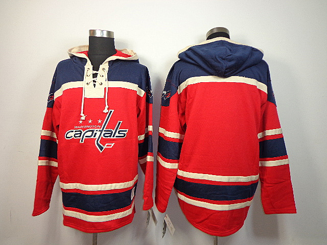 Capitals Blank Red Hooded Jerseys