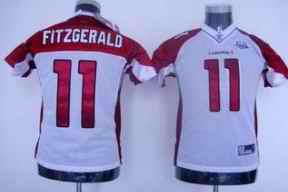 Cardinals 11 Fitzgerald white kids Jerseys