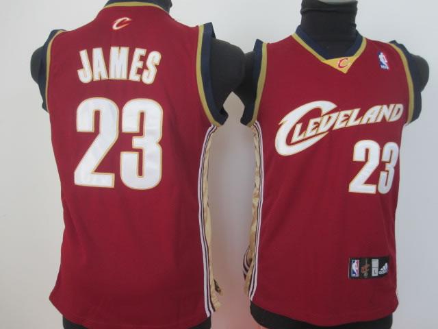 Cavaliers 23 James Red Youth Jersey