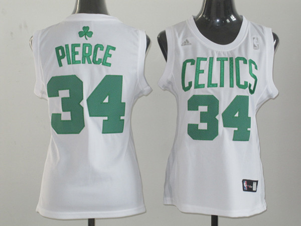 Celtics 34 Pierce White Women Jersey