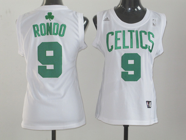 Celtics 9 Rondo White Women Jersey