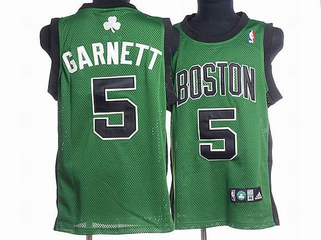 Celtics 5 Kevin Garnett Green Mesh Jersey