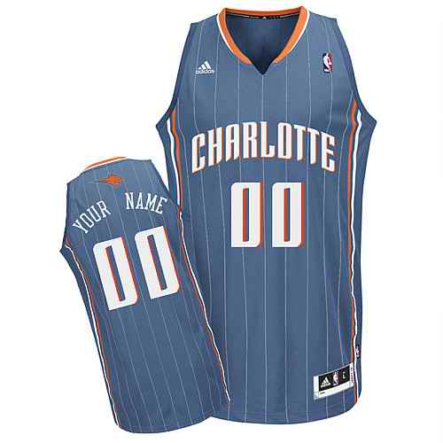 Charlotte Bobcats Custom Swingman blue Road Jersey