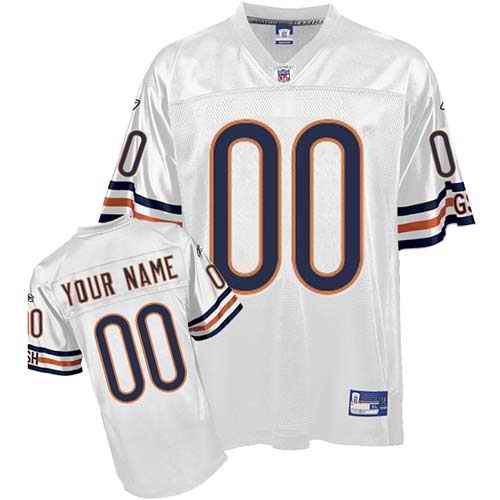 Chicago Bears Men Customized White Jersey