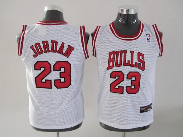 Chicago Bulls 23 Jordan White Youth Jersey