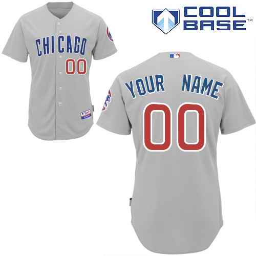 Chicago Cubs Grey Man Custom Jerseys