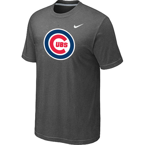 Chicago Cubs Nike Heathered D.Grey Club Logo T-Shirt