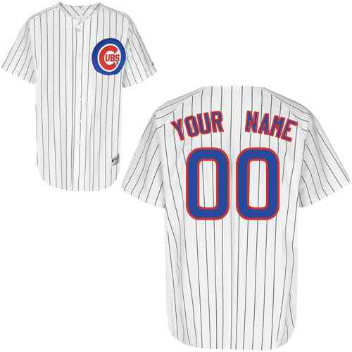 Chicago Cubs White Man Custom Jerseys