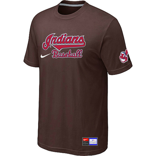 Cleveland Indians Brown Nike Short Sleeve Practice T-Shirt