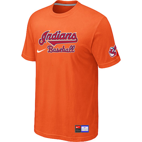Cleveland Indians Orange Nike Short Sleeve Practice T-Shirt