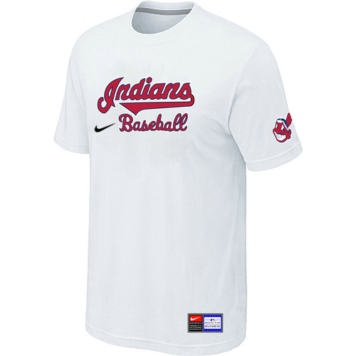 Cleveland Indians White Nike Short Sleeve Practice T-Shirt